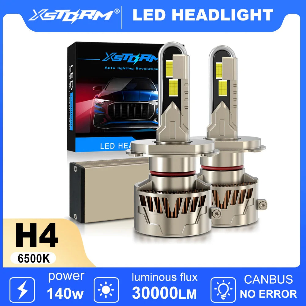 XTORM H4 LED Headlight Canbus 9005 9006 9012 H7 H1 H11 LED Light Blub for Car 140W 30000LM