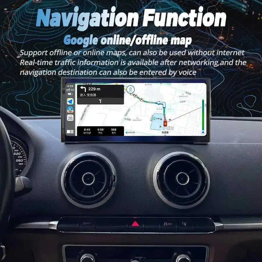 Android 14 Touch Screen For Audi A3 2013-2019 Multimedia Video Player GPS Navigation Auto