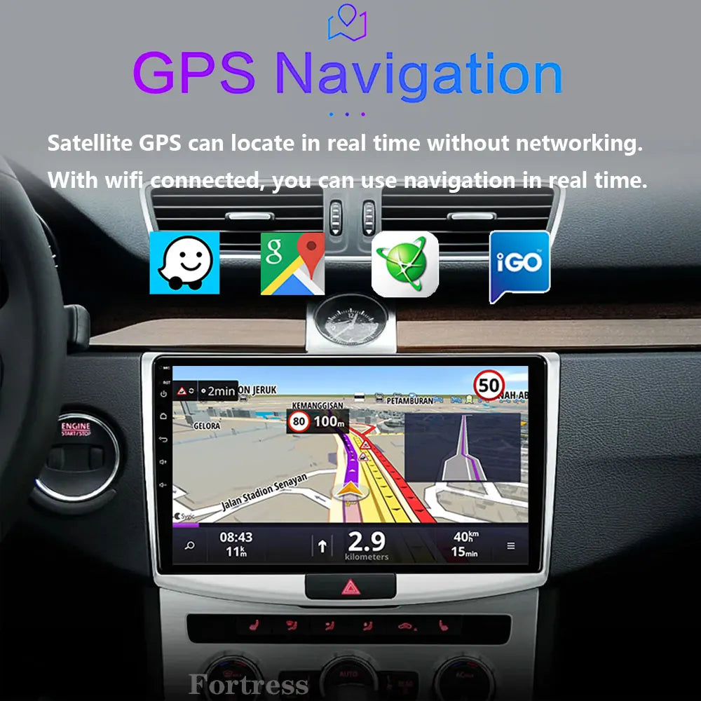 8+128GB Android 16 Car Radio Multimedia For Passat B7 B6 CC 2010-2015 AI Voice Control Nav
