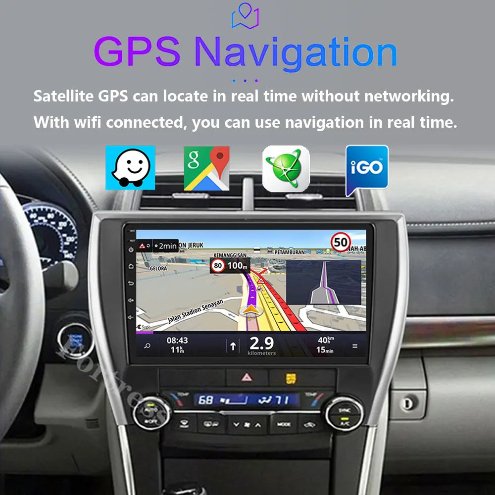 Android 16 Carplay Auto Car Radio For Toyota Camry 7 XV 50 55 2012 - 2017 Navigation GPS M