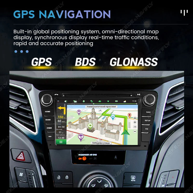 Wireless CarPlay Android Auto Multimedia Display Screen For Hyundai I40 2011-2019 7inch An