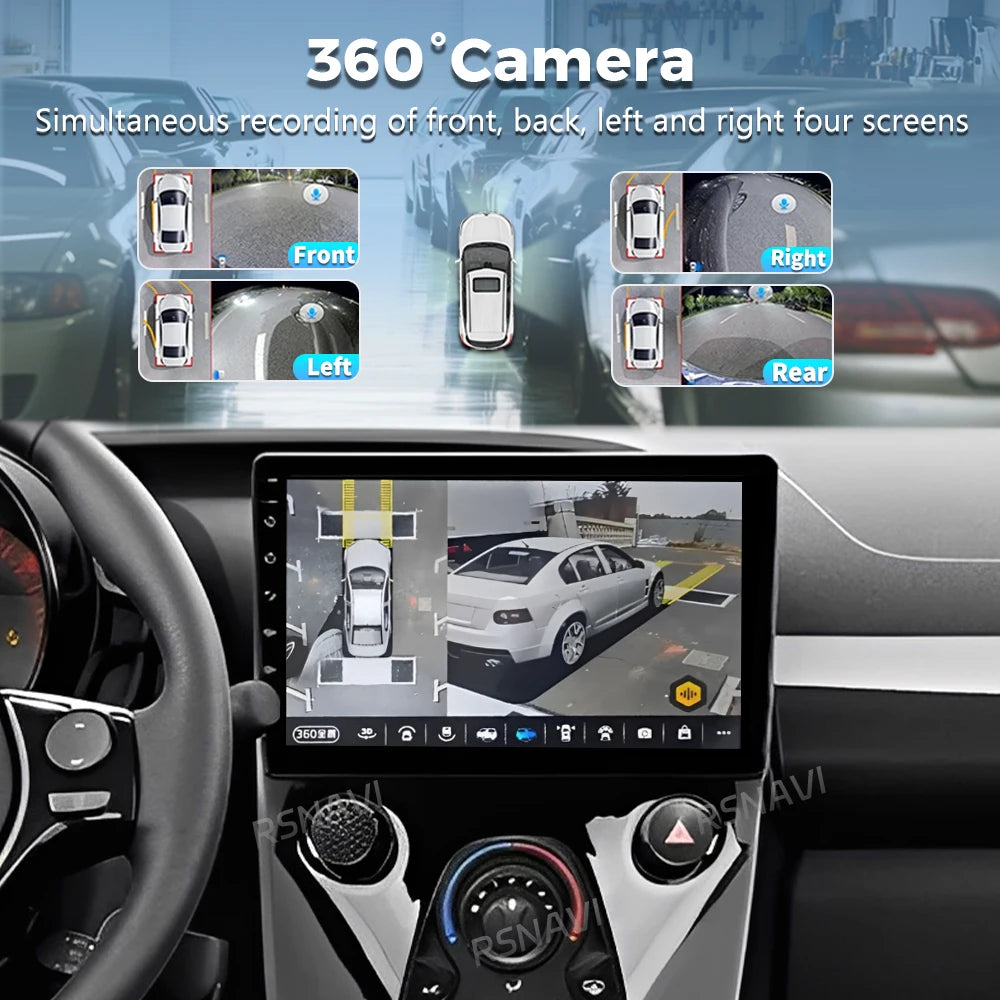 Android 16 For Peugeot 108 Toyota Aygo B40 2014 - 2021 2K QLED Stereo Car Radio Multimedia
