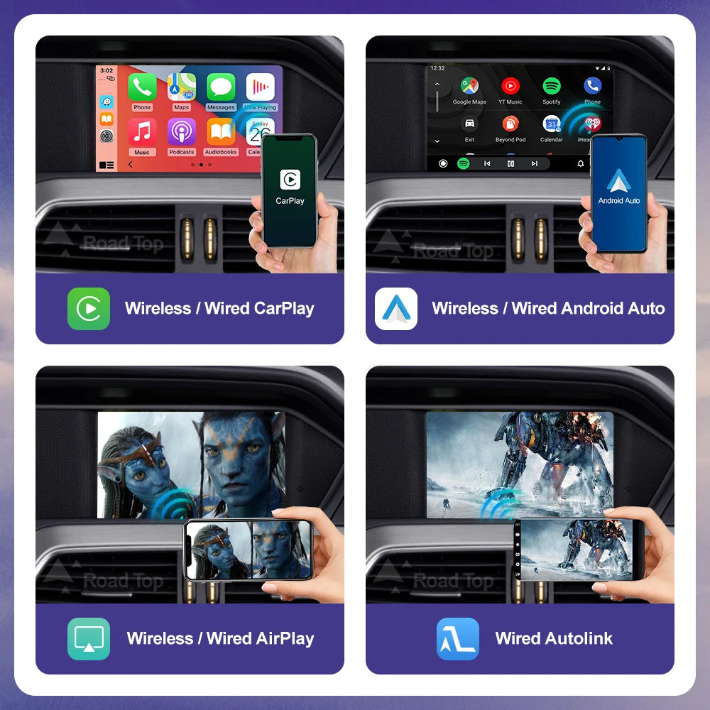 Road Top Wireless CarPlay for Mercedes Benz C Class W204 NTG4.5/4.7 2011-2014 Android Auto | AUTOKITSHOP