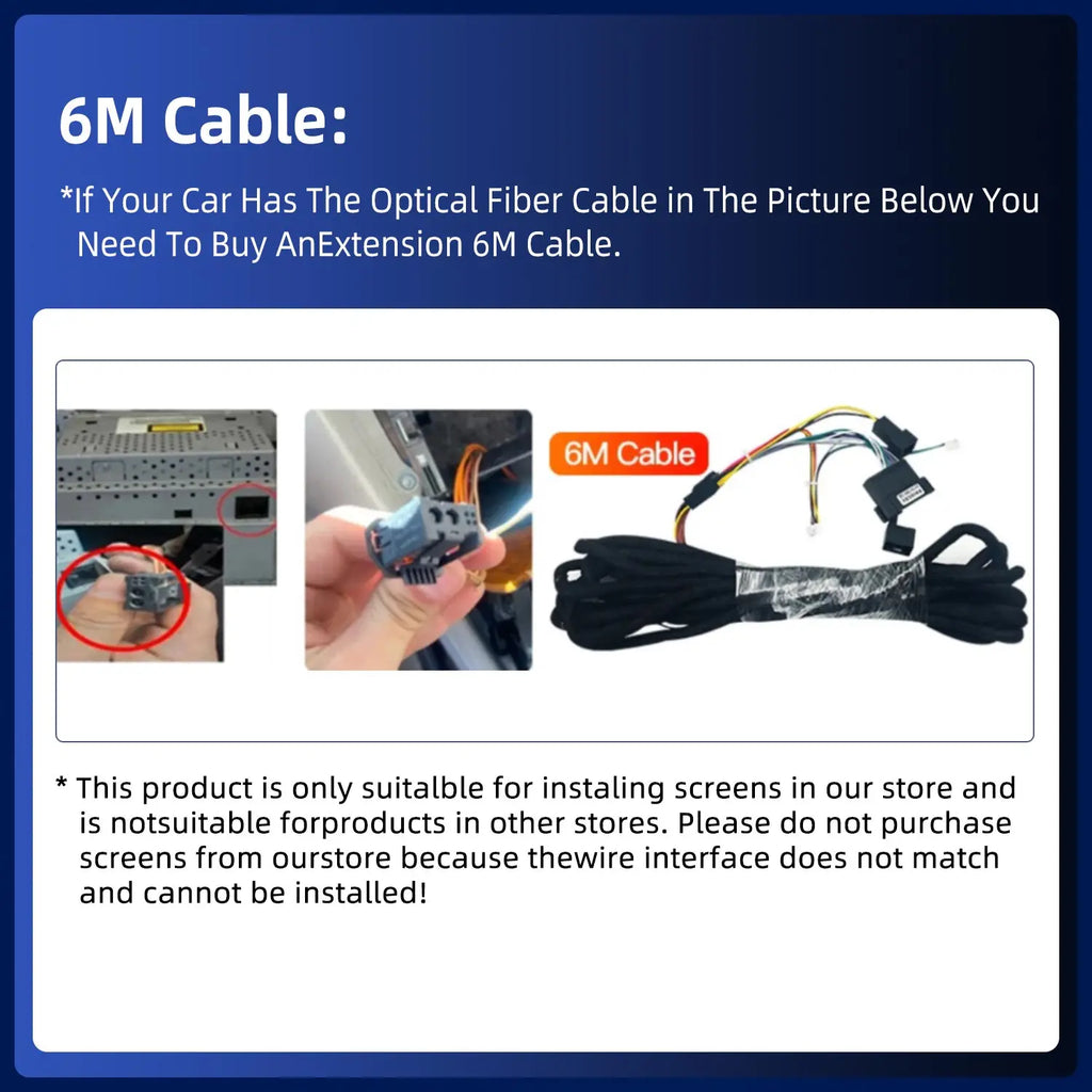 Car Radio Autoradio Player 6M Power Extension Cable with FM AM Antenna For Mercedes Benz W