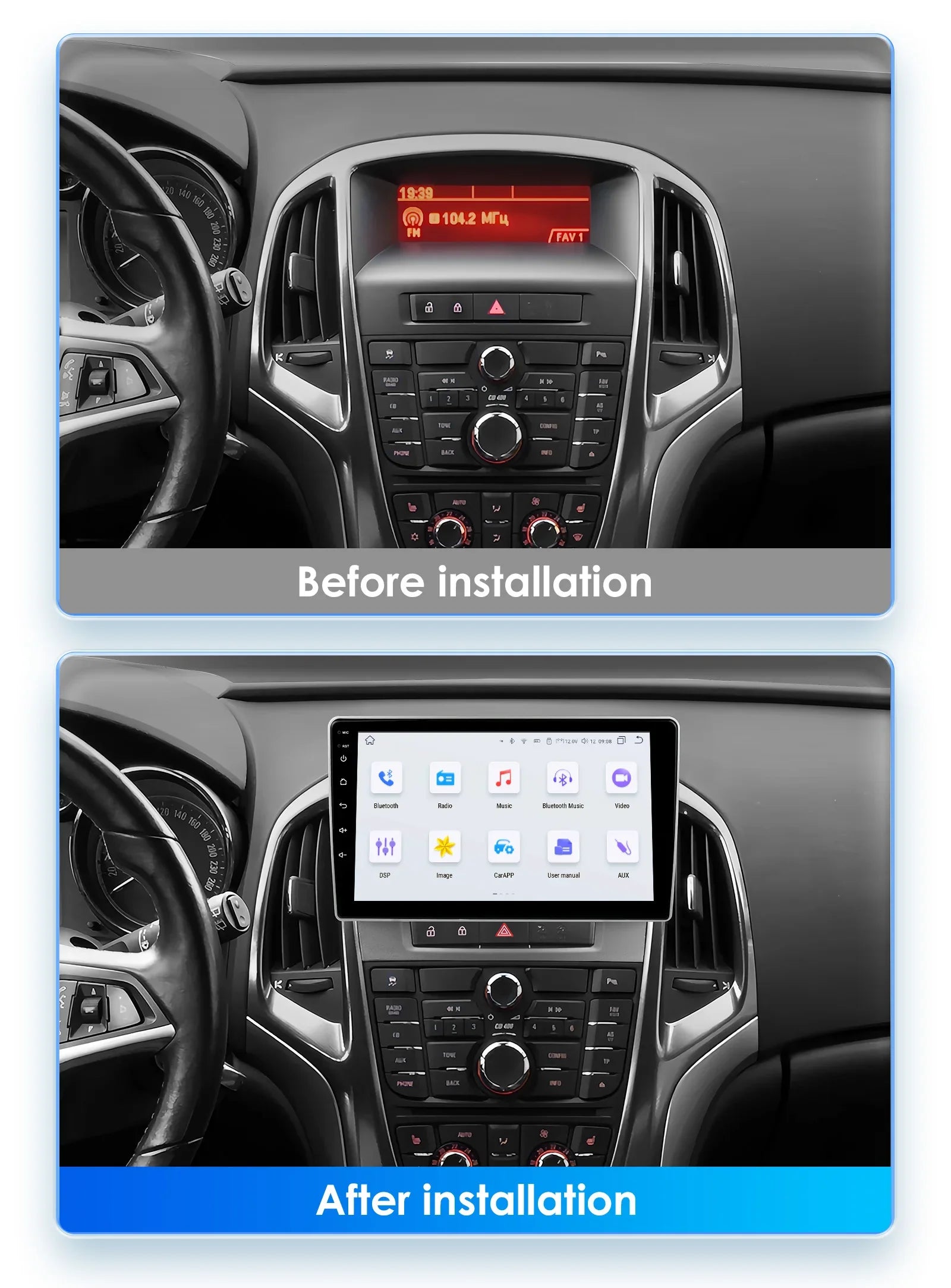 AI Carplay Android Auto Car Radio For Opel Astra J 2009-2017 Buick Excelle 2 2009-2015 Mul