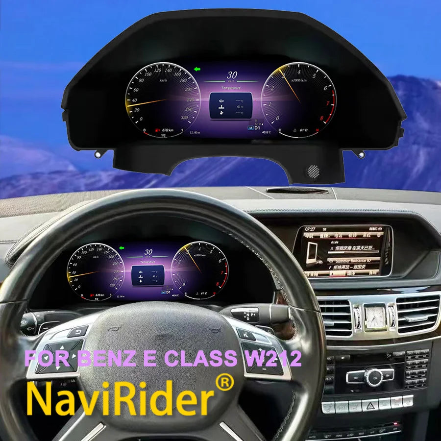 LCD Digital Dashboard Panel For Mercedes Benz E Class W212 2010-2015 Instrument GPS Speedm