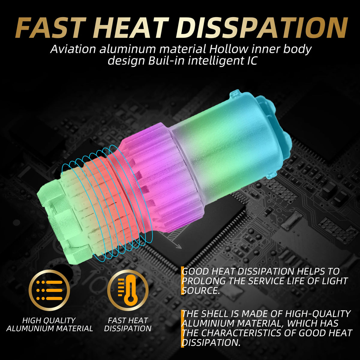 HYNBYZJ 2Pcs P21W 1156 BA15S Canbus 1157 BAY15D P21/5W 7443 3157 LED Bulbs 1200L for BAY15D BA15S P21W - LED Daytime Run