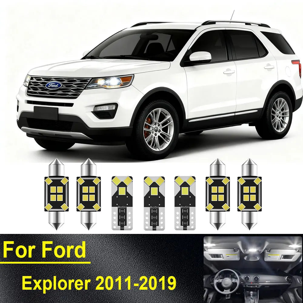 12-Piece LED Interior Light Kit for Ford Explorer - Canbus Error-Free Bulbs | AUTOKITSHOP