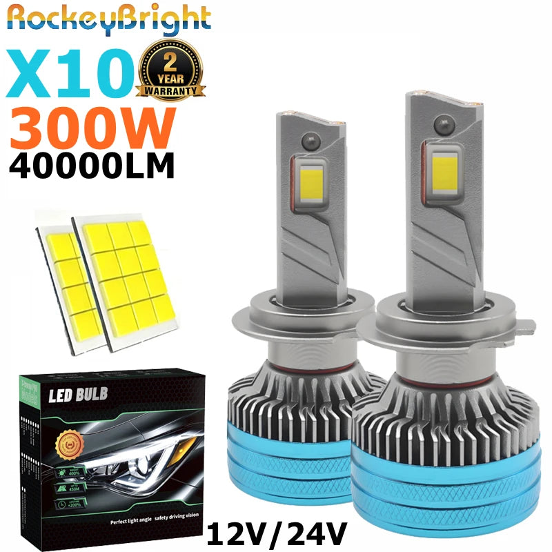 X10 300W 30000LM H7 Led Car Headlight CANBUS H1 H4 H11 Fog Light 9005 9006 HB3 X10 Car Hea