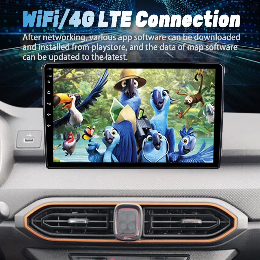 9inch Android 14 Car Radio GPS For For Renault Sandero Dacia Sandero 2019-2025 Multimedia