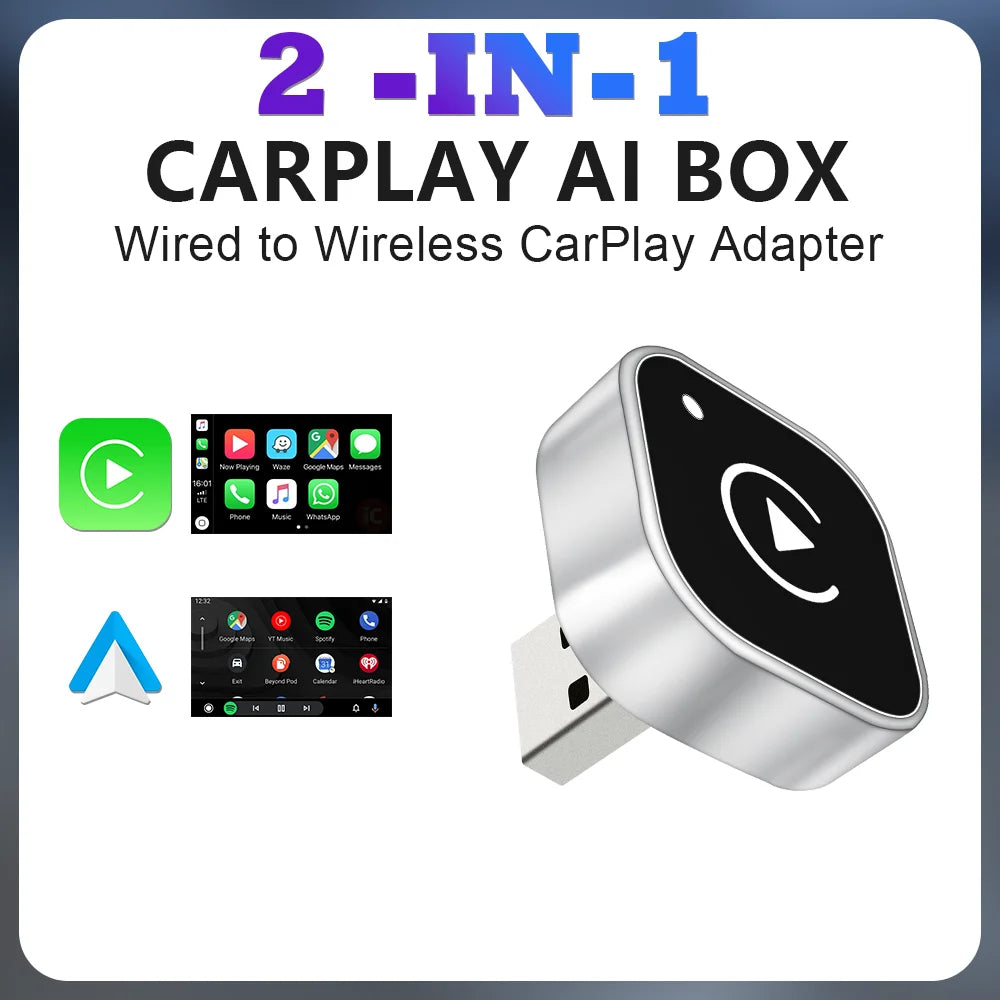 Wireless Android Auto & CarPlay Support Youtube Netflix Car Accessories WIFI BT 2 in Carpl
