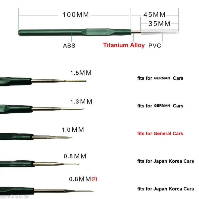Titanium Alloy Car SUV Remove Wire Terminals Socket Pin Dismount Maintenance Kit