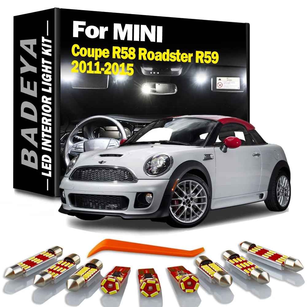 LED Interior Indoor Footwell Door Light Kit Car Bulb Accessories For Mini R58 Coupe R59 Ro