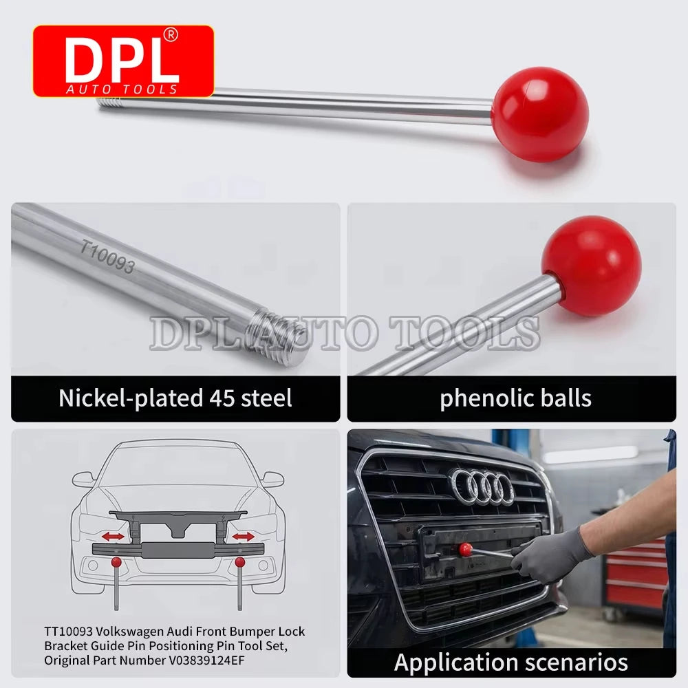 Front Bumper Lock Bracket Guide Pin Positioning Pin Tool TT10093 Fit For Volkswagen Audi - Automotive LED Light