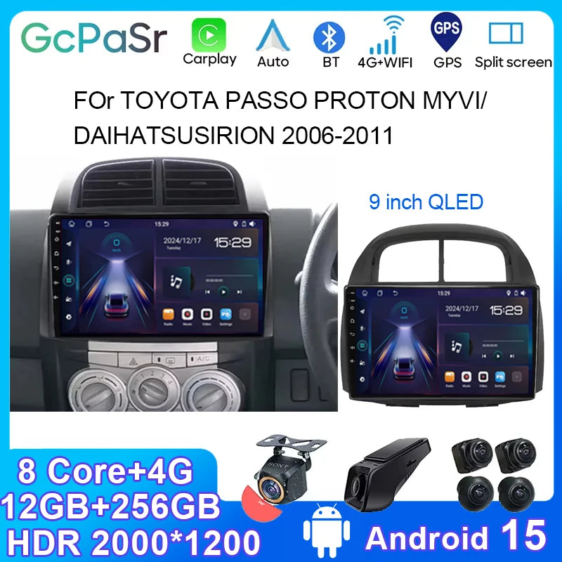 Auto radio For Toyota Passo Daihatsu Boon Sirion Subaru Justy Perodua Myvi Stereo Car Mult