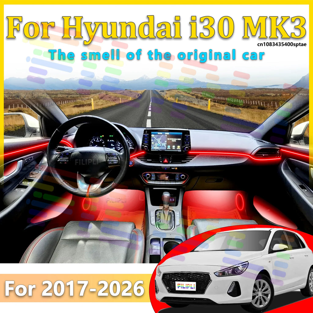 64 RGB - Neon Strip - for Hyundai 2017-2026 - App Control - Car Interior Lighting | AUTOKITSHOP