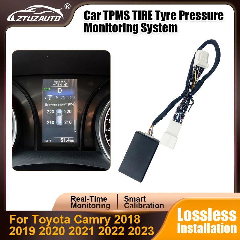 For Toyota Camry 2018-2023 TPMS Tire Digital LCD Display Auto Security Alarm Tyre Pressure