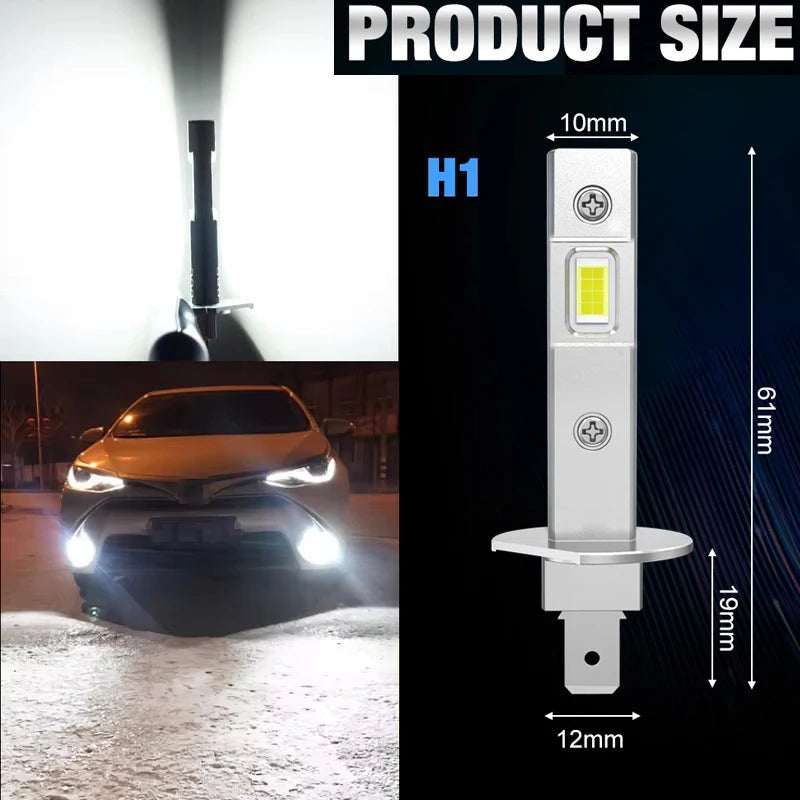 Ampoule Led H1 Automobile Headlight 30000LM Super Bright LED CANBUS Lights for Car 6000K W