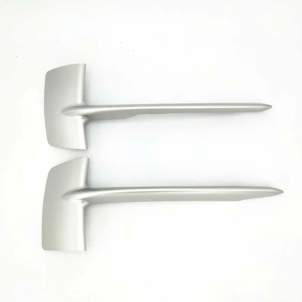 Pair Front Bumper Grill Grille Trim Molding Set For BMW X5 F15 2014-2017 Silver