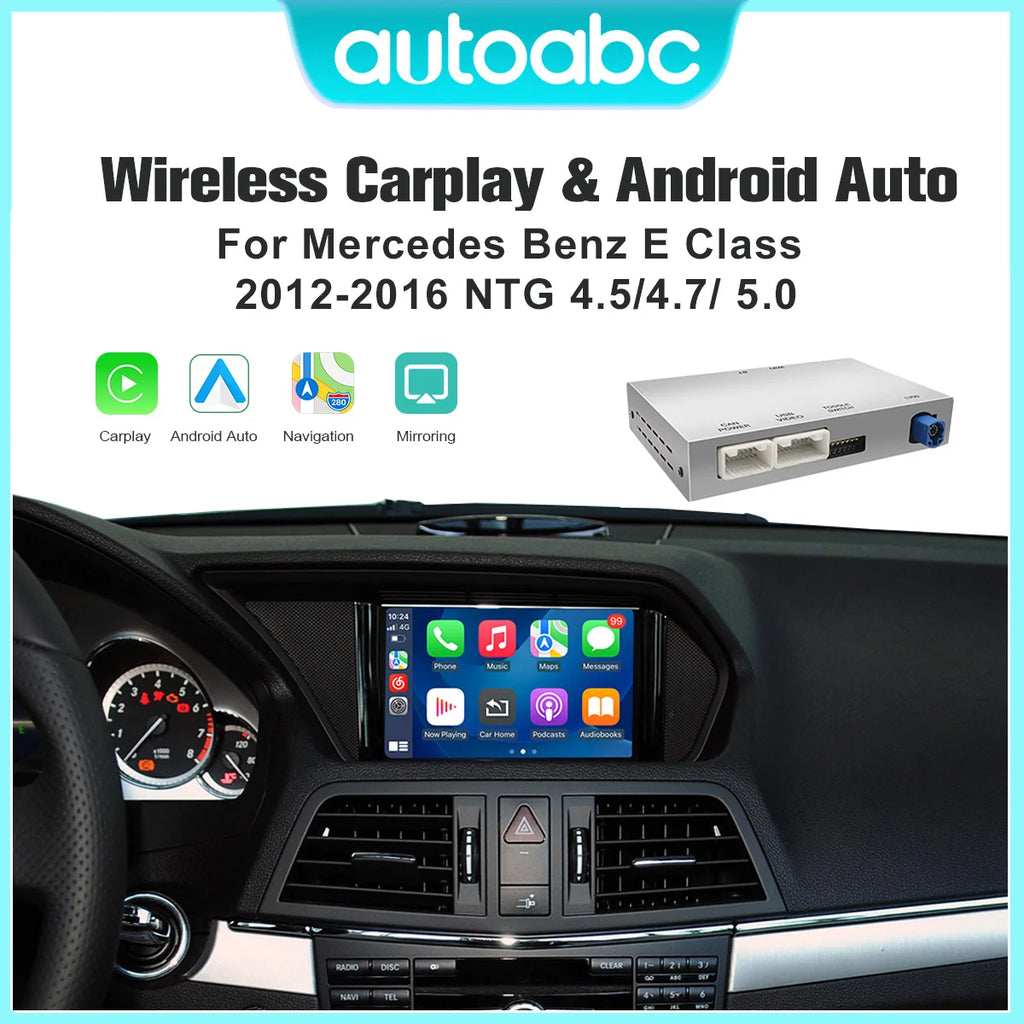 2025 New Wireless CarPlay For Mercedes Benz E-Class W212 E Coupe C207 2012-2016, with Andr | AUTOKITSHOP