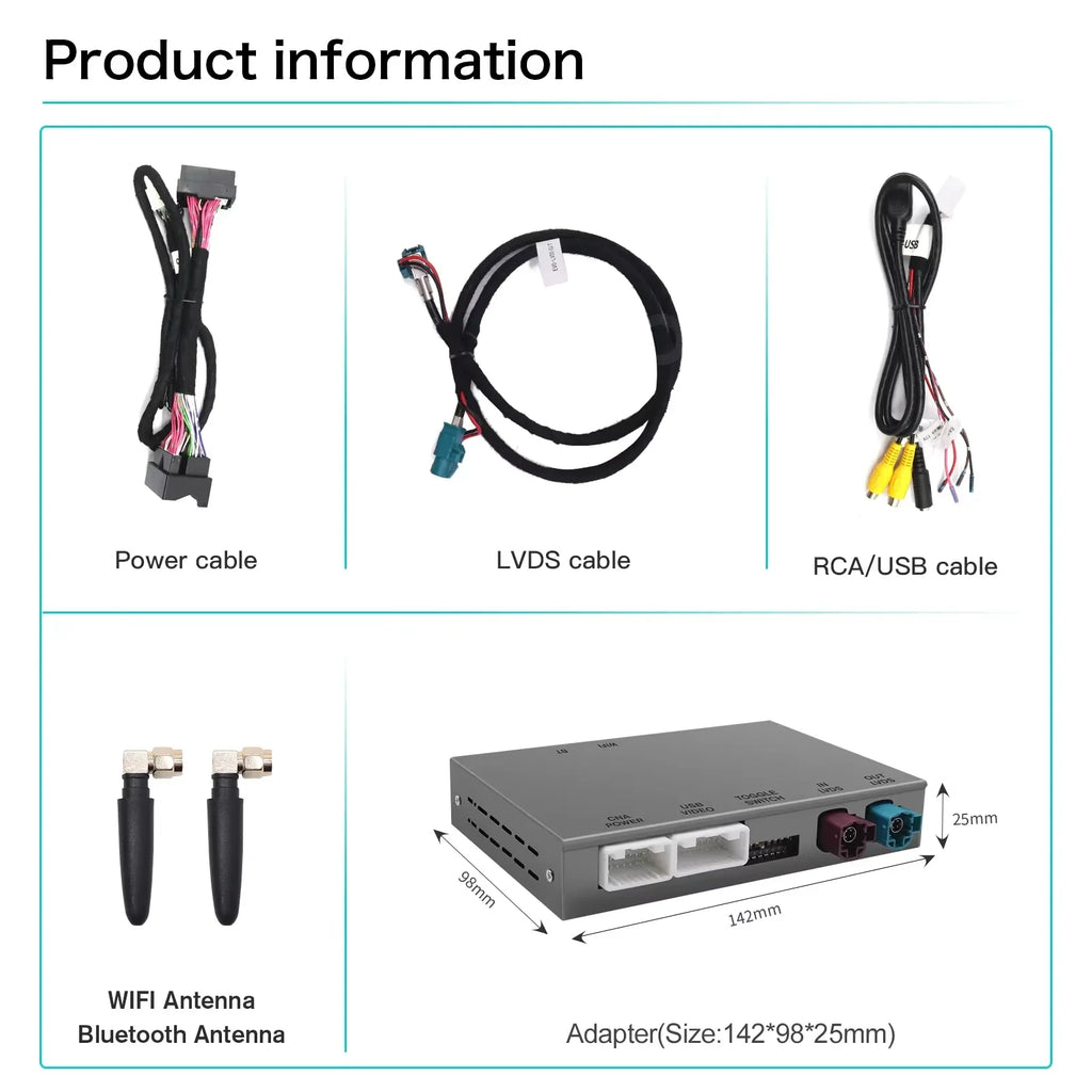 AUTOABC Wireless CarPlay Android Auto retrofit kit decoder box for BMW EVO MGU ID5 6 7 Sys