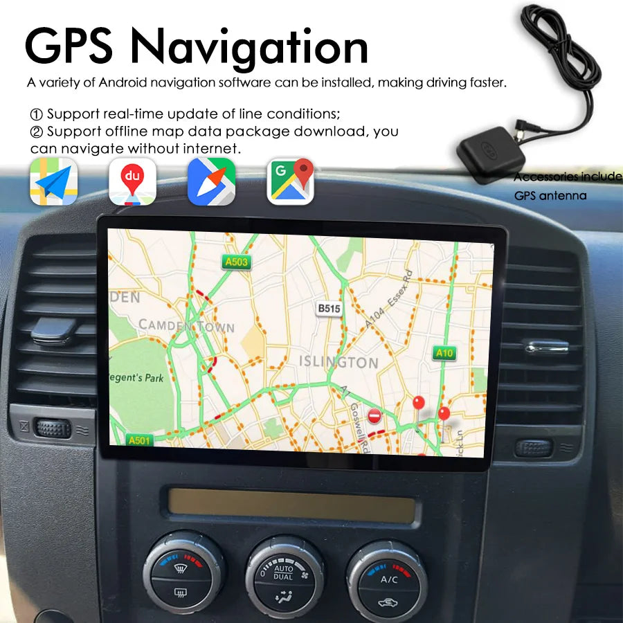 128GB Radio 2Din Car Multimedia Video Player For Nissan Navara STX 2010-14 Android 13 CarP