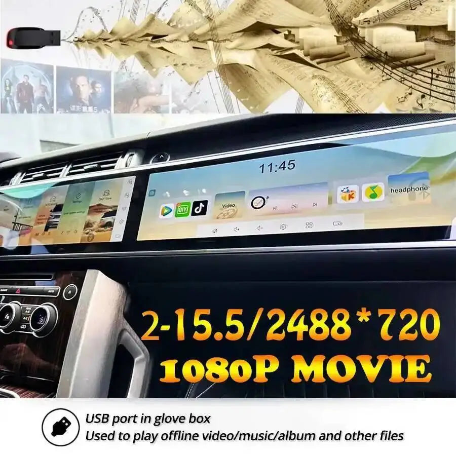15.5+15.5/12.3+12.3inch For Land Rover Range Rover Sport L494 2013 2017 Dual Screen Androi | AUTOKITSHOP