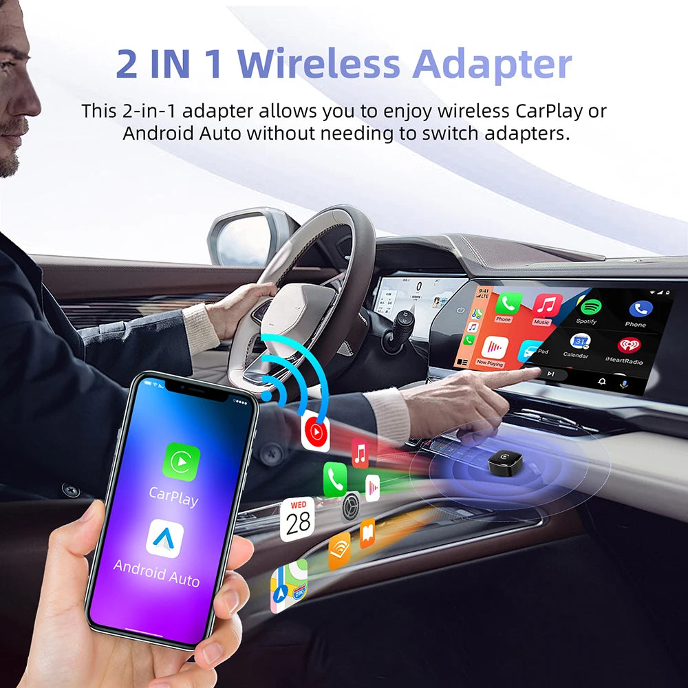 Smallest LEXXSON Wireless CarPlay Adapter MINI Ultra Android Auto Box USB Dongle Plug and  | AUTOKITSHOP