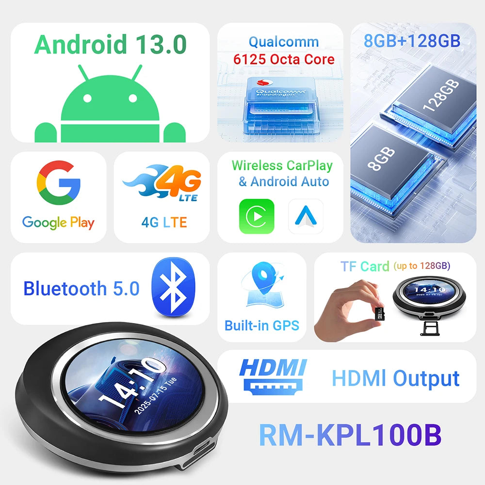 8GB+128GB Carplay Ai Box For BMW Android 13 System Adapter Magic Portable Head Unit Box Su | AUTOKITSHOP