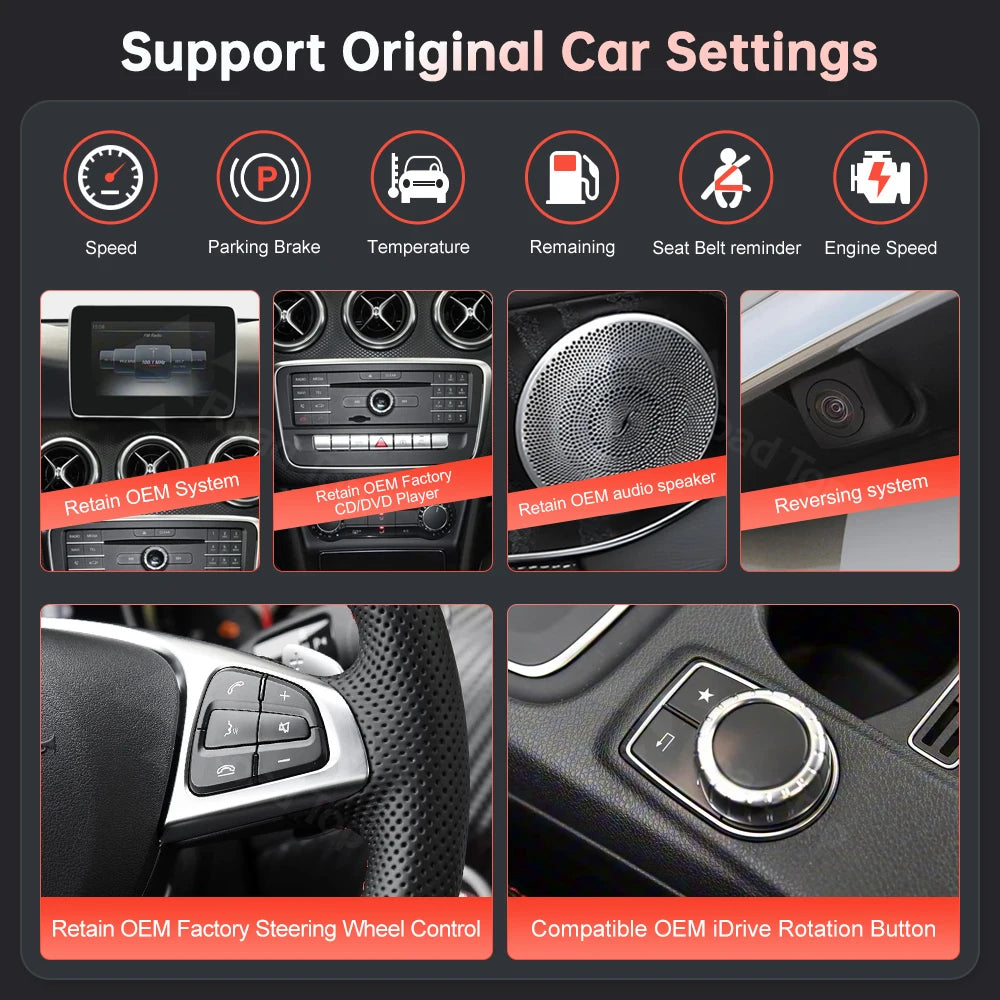 CN 12.3'' Wireless CarPlay Android Auto Multimedia Display Screen For Mercedes-Benz A B CL | AUTOKITSHOP