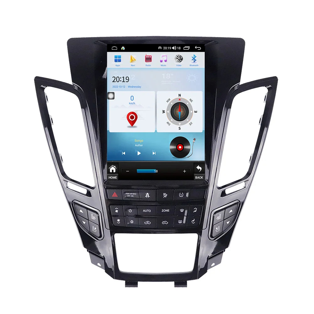 12.1 Inch Carplay Android Car GPS Navigation For Cadillac CTS 2007-2012 Tesla Screen Head