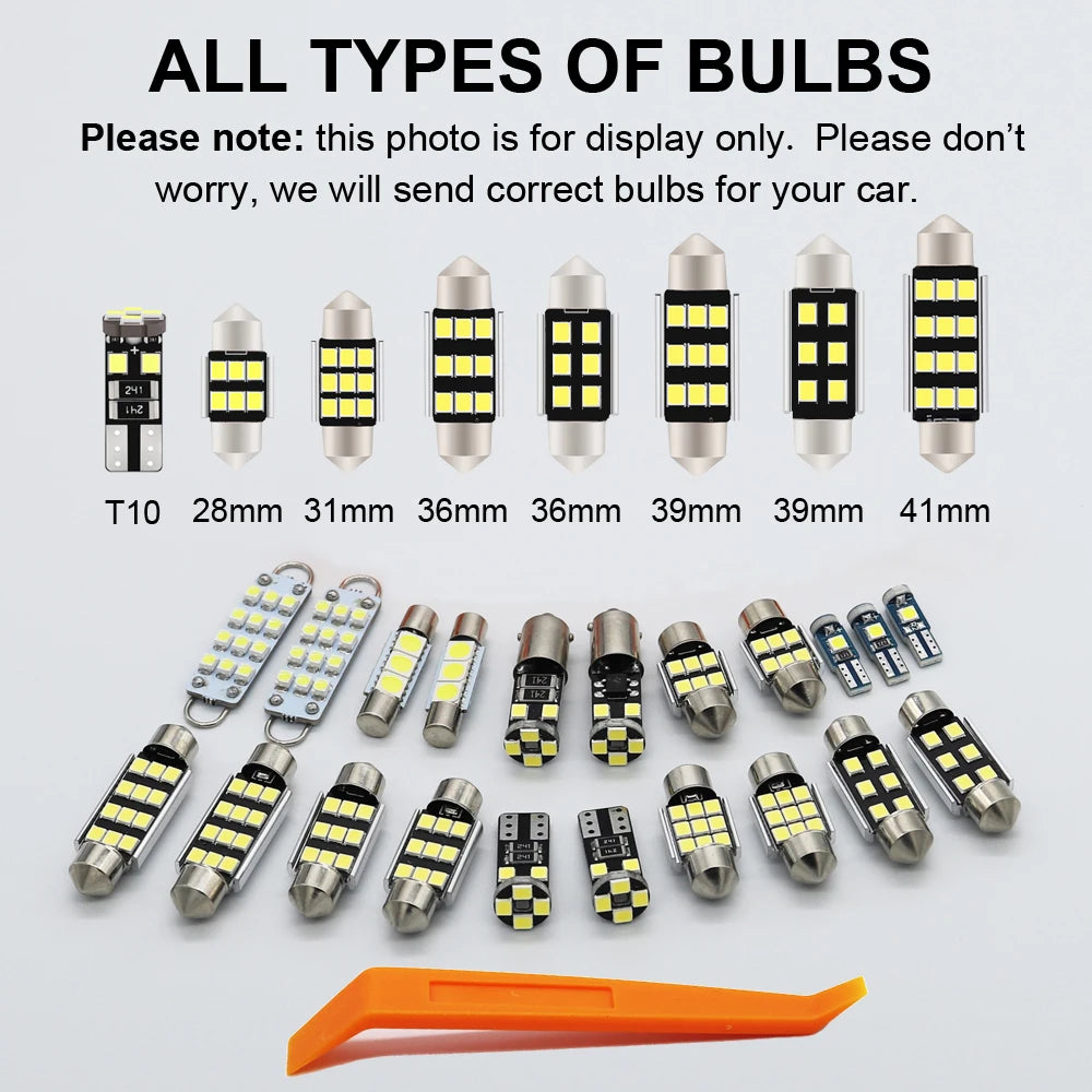 ZITWO LED Interior Dome Map Trunk Reading Light Bulb Kit For Daewoo Rexton 2001- 2007 2008 2009 2010 2011 2012 Car Accessories
