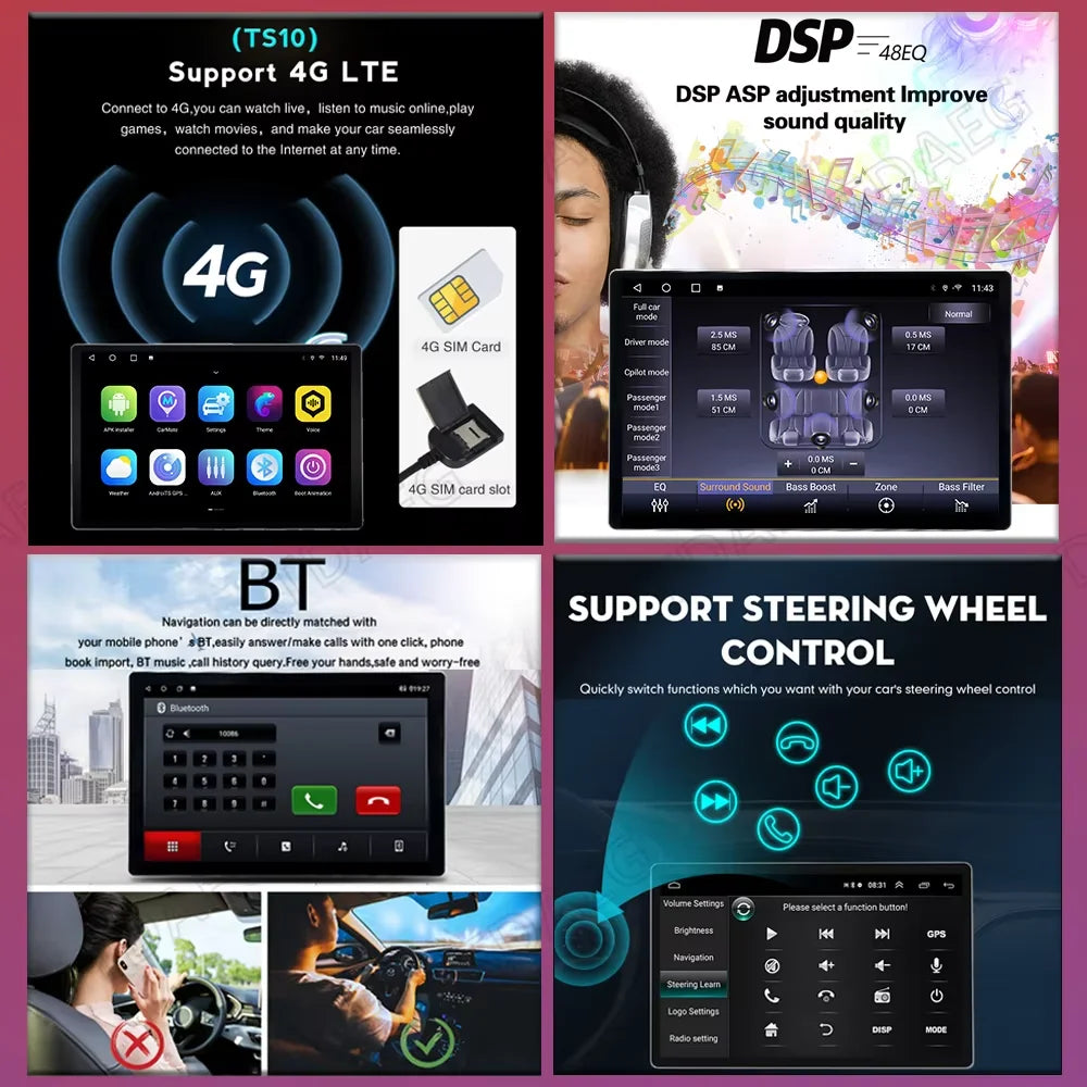 13.3 inch Android 15 For Toyota Fortuner HILUX Revo Vigo 2007-2015 2K QLED Car Radio Multi | AUTOKITSHOP