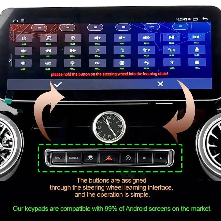 Central Panel For Mercedes Benz Vito 114 Mixto W447 2018 Hazard Light Buttons Bar Compatib