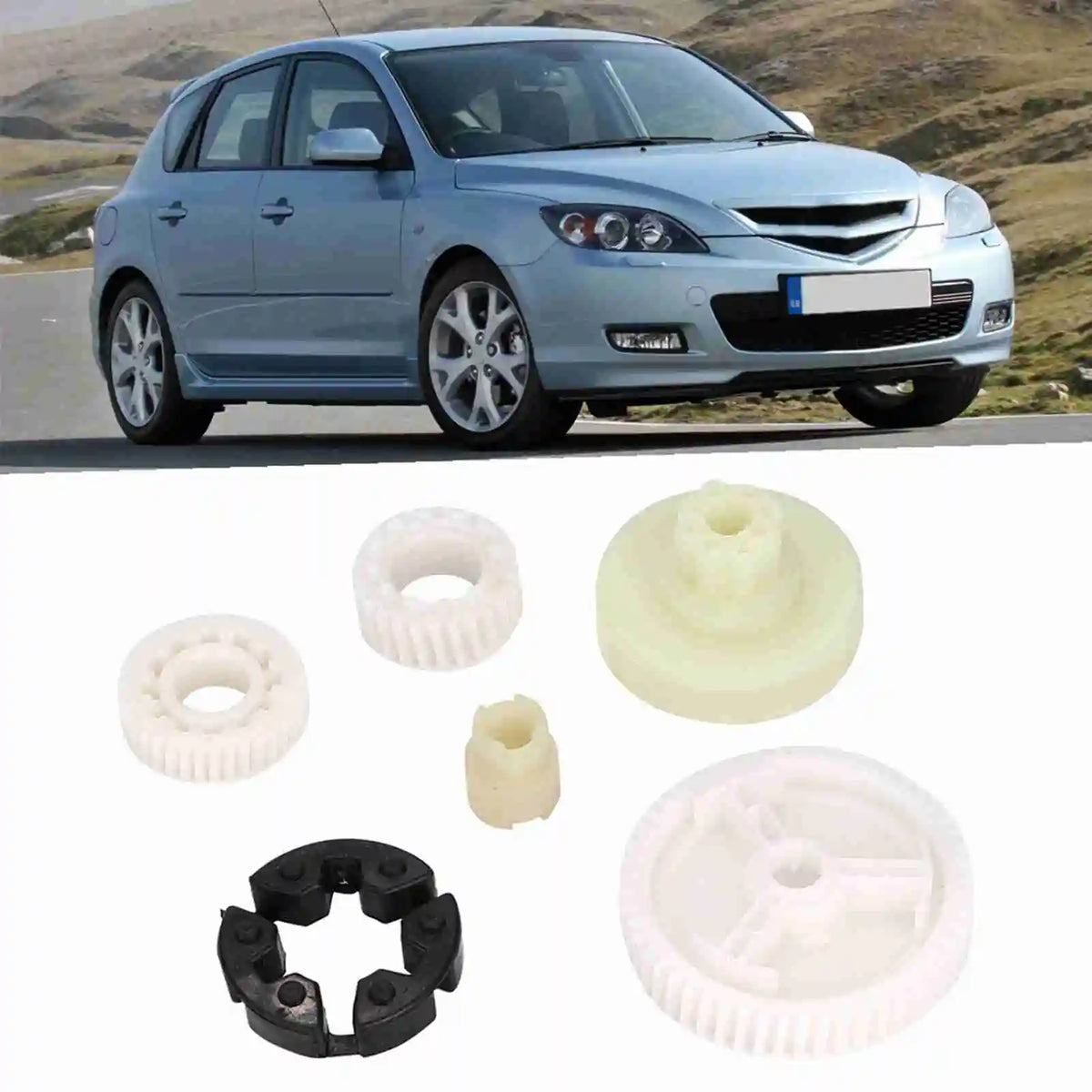 6pcs Car Power Window Regulator Motor Gear Kit For Mazda 3 5 6 CX-7 CX-9 RX-8 Replacement Parts  - Automotive LED Light