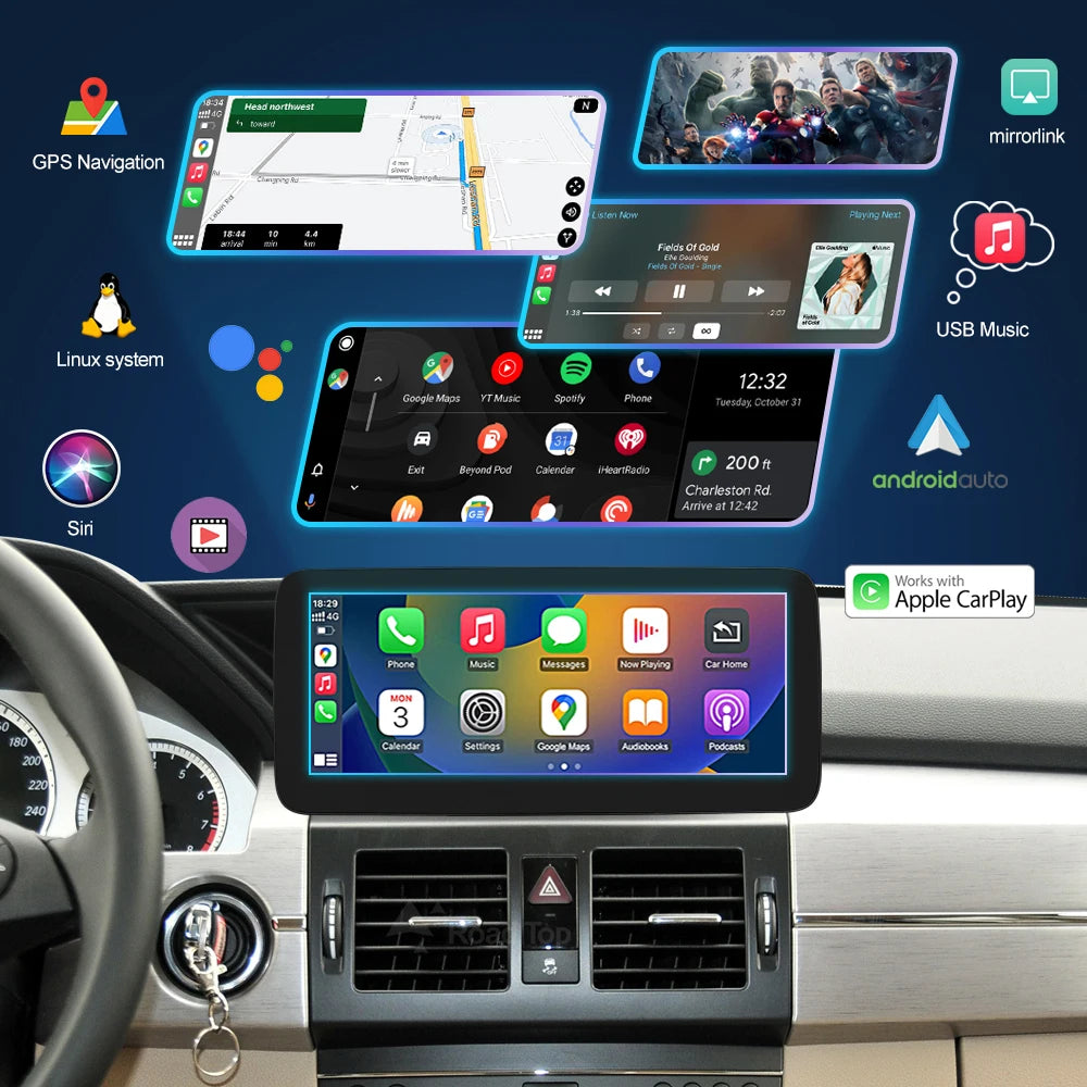 10.25'' 12.3''Multimedia Display For Benz GLK 2008-2012 NTG4.0 LHD Touch Screen Wireless C | AUTOKITSHOP