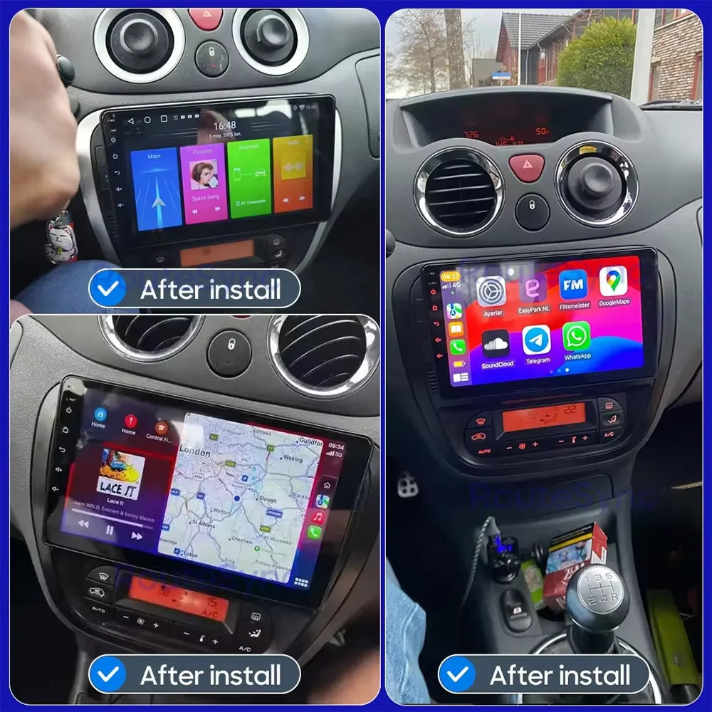Android 16 Carplay For Citroen C3 C2 2001 2003 2004 - 2010 BT Radio Multimedia Video Playe