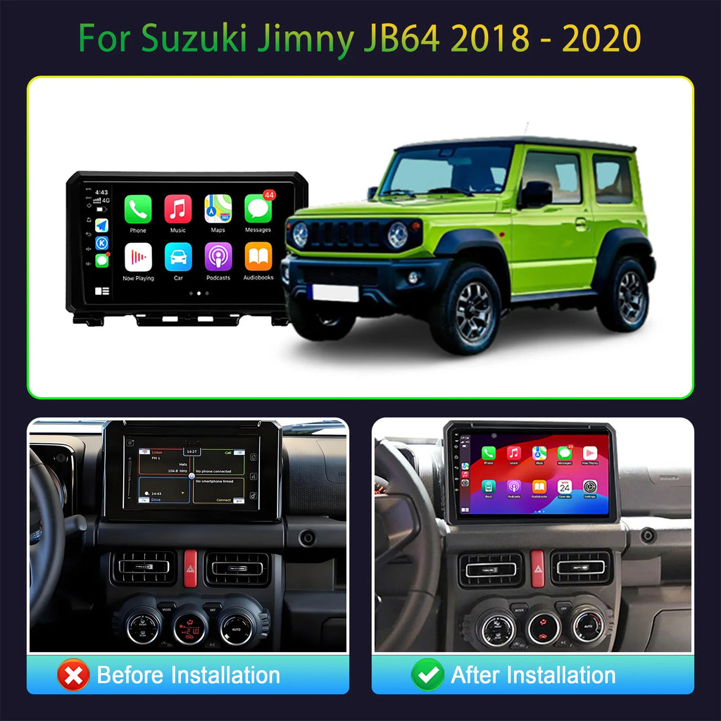 Android 14 Car Radio For Suzuki Jimny JB64 2018-2020 Multimedia Navigation 4G GPS Wireless