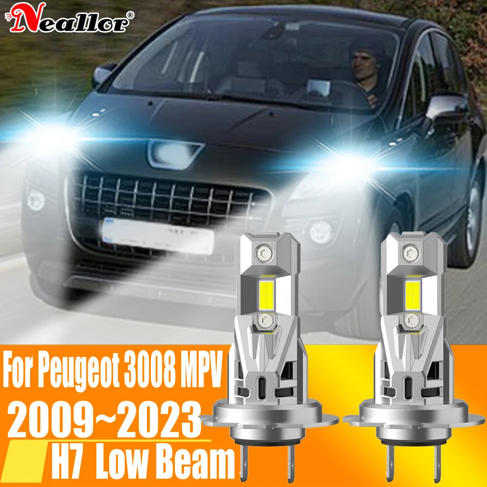 2x H7 Led Headlight Canbus No Error H18 Car Bulb High Power 6000K White Light Diode Lamp 1