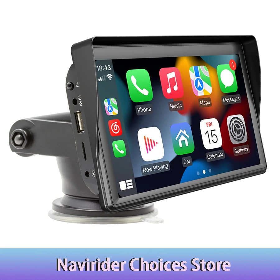 7inch Auto CarPlay Car Radio WiFi GPS FM HD Bluetooth Multimedia Touch Screen Universal Vi