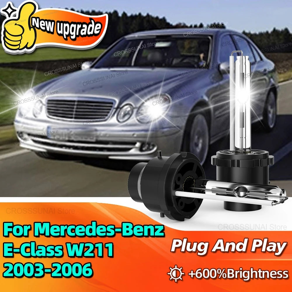 35W HID Xenon Headlight Bulb 6000K D2S Car Light 10000LM Bright For Mercedes-Benz E-Class