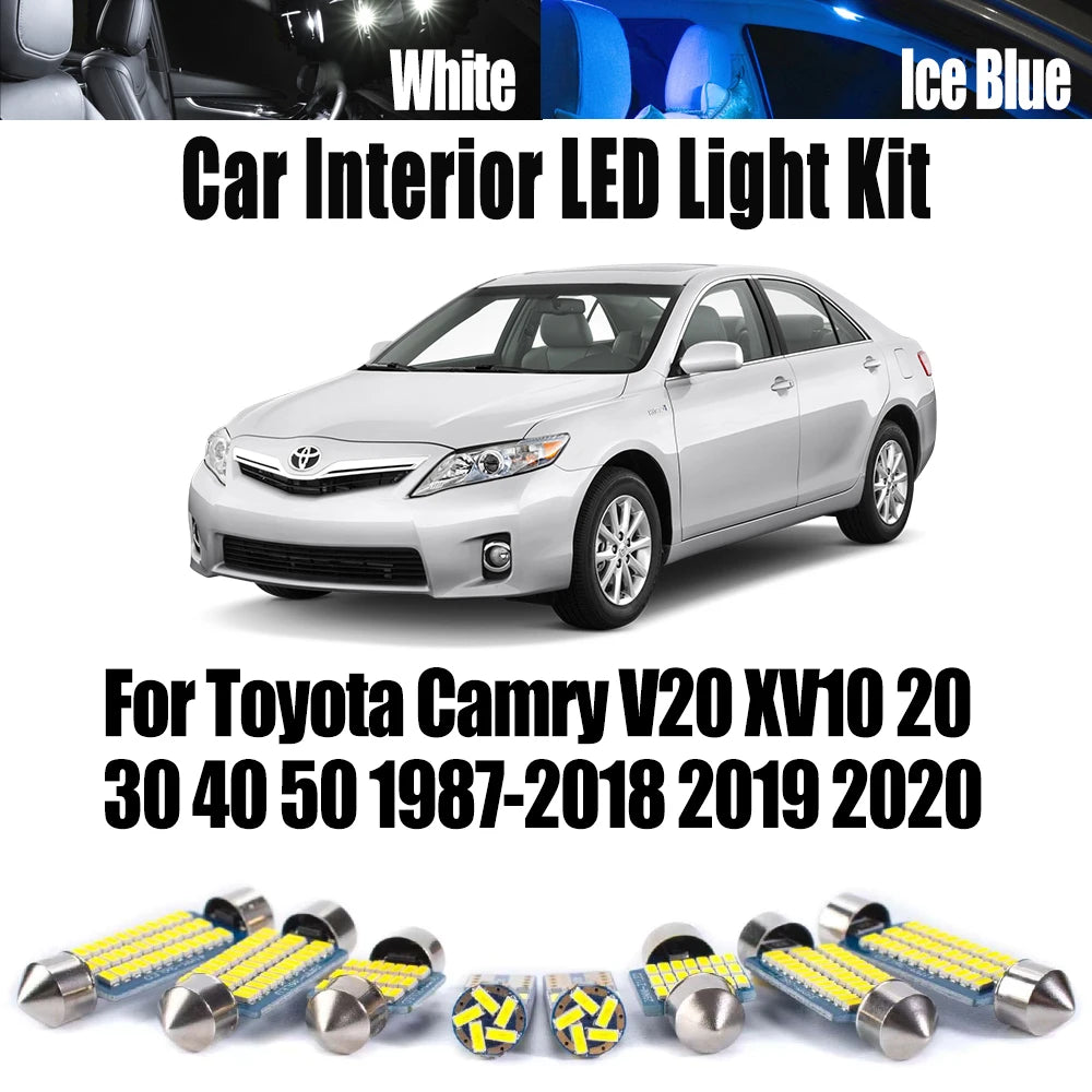 LED Interior Light Kit for Toyota Camry V20 XV10 20 30 40 50 1987-2018 - Canbus Dome Map Door Trunk Bulbs | AUTOKITSHOP