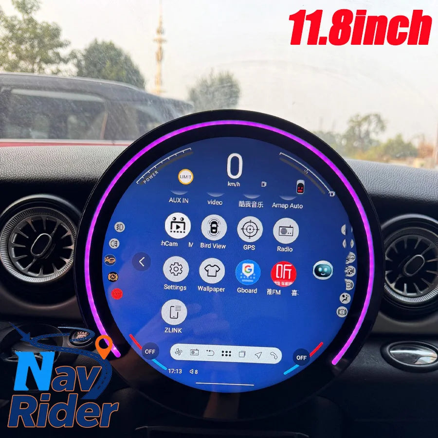 11.8" Android Multimedia Player For BMW Mini One Cooper R55 R56 Peaceman Mini Clubman 2007