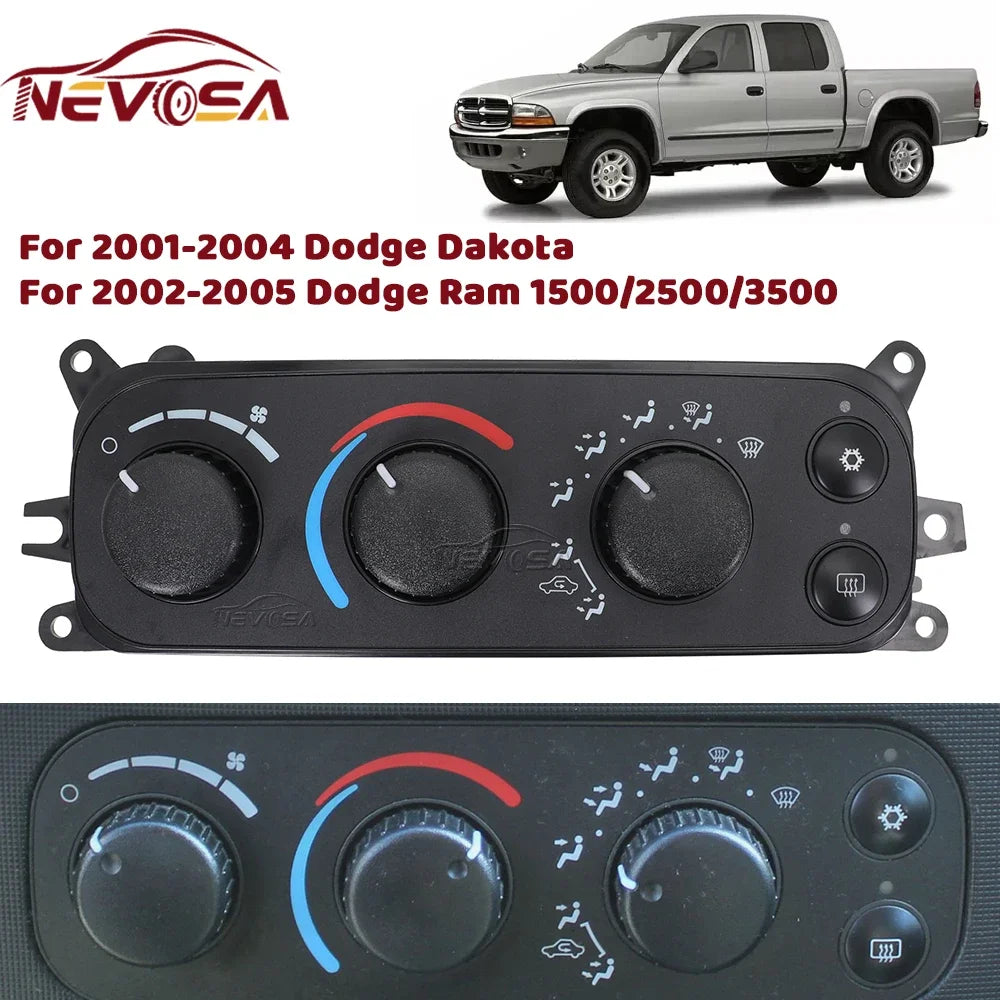 AC Heater Air Climate Control Module Switch For Dodge Dakota 2002 2003 2004 2005 Ram 1500 2500 3 - Automotive LED Light
