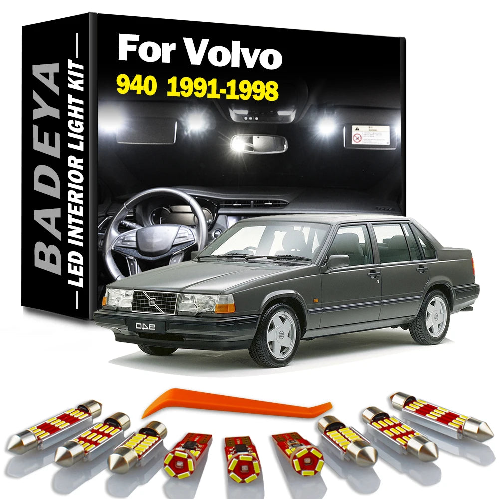 BADEYA 15Pcs Canbus LED Interior Map Trunk Light Kit Signal Lamp For Volvo 940 Sedan Estat