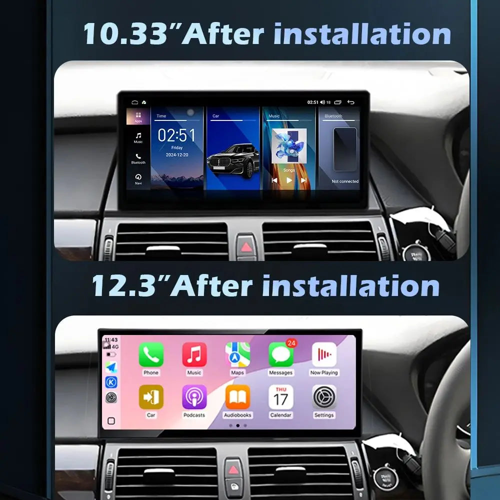 Right hand drive For BMW X5 E70 X6 E71 2008 - 2013 CCC CIC System Wireless Carplay Android