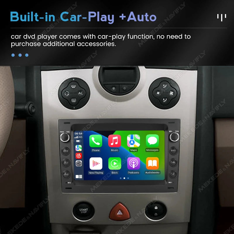 For Renault Megane 2 II 2003-2009 Android 15 IPS Screen Car Radio Carplay GPS BT Central M