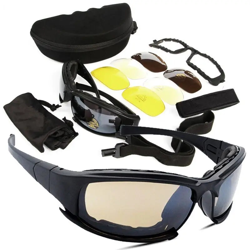 1Set Cycling Glasses CS Tactical Protection Motorcycle Windshields/For X7 Polarization Set