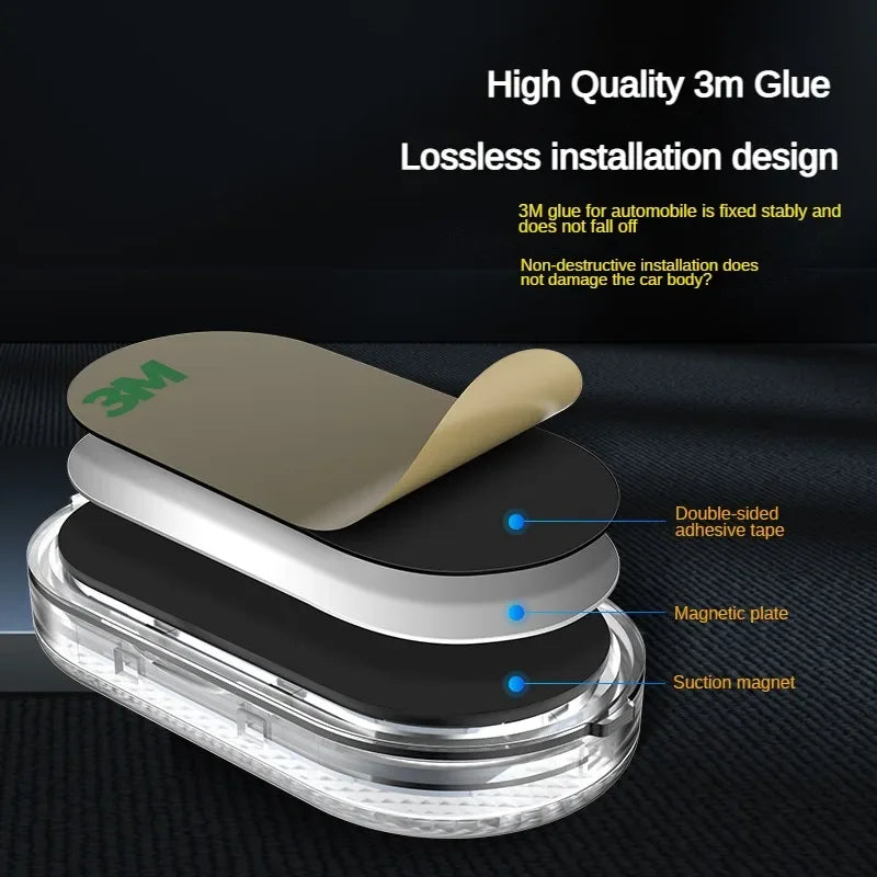 Car LED Touch Lights Wireless Interior Light Magnetic Auto Door Light Roof Ceiling Lamp Reading Lamp USB Rechargeable 5V