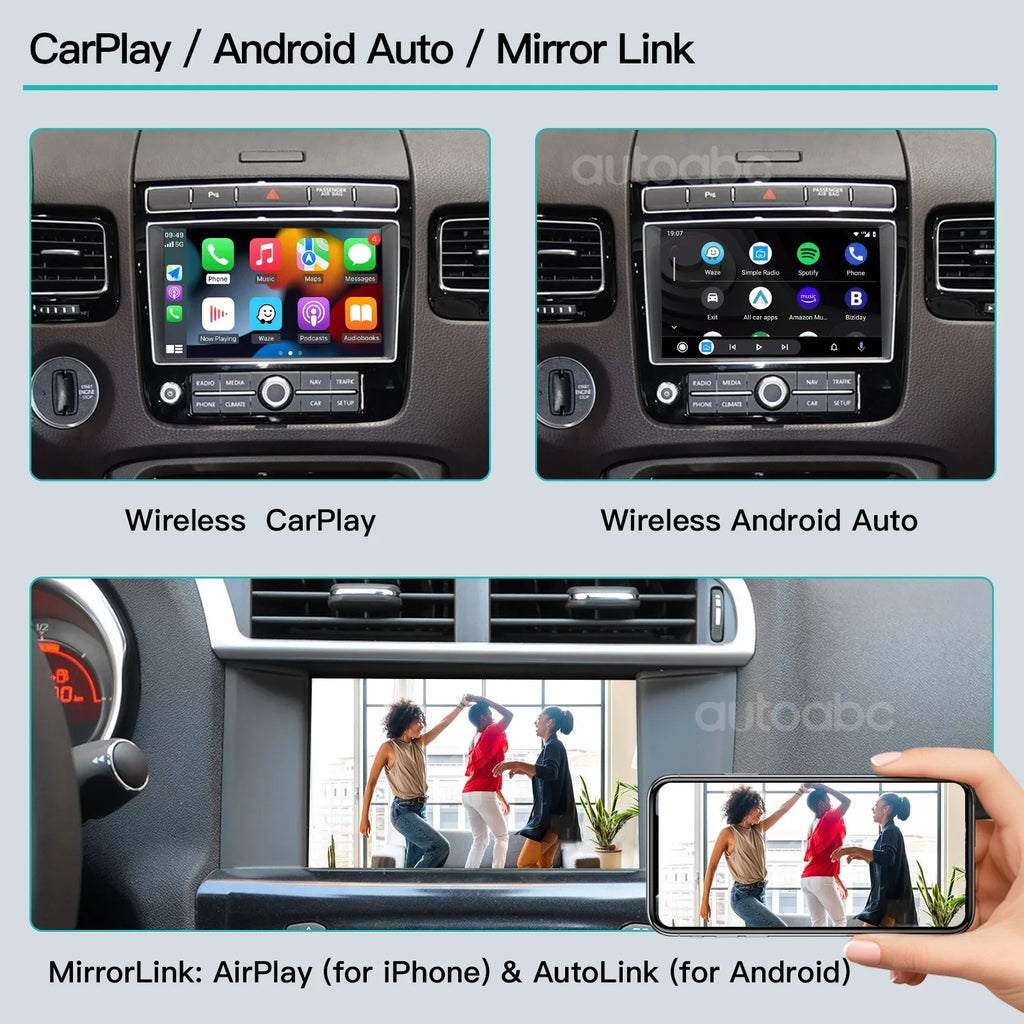 Android carplay wireless automatic converter box for Volkswagen Touareg RNS850 Mirror Link | AUTOKITSHOP